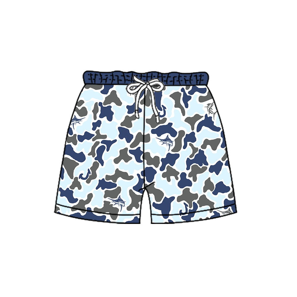 4.8 SS0889 Pre order No Moq Baby Boys Southern Camo Sharks Hunting Shorts Bottom