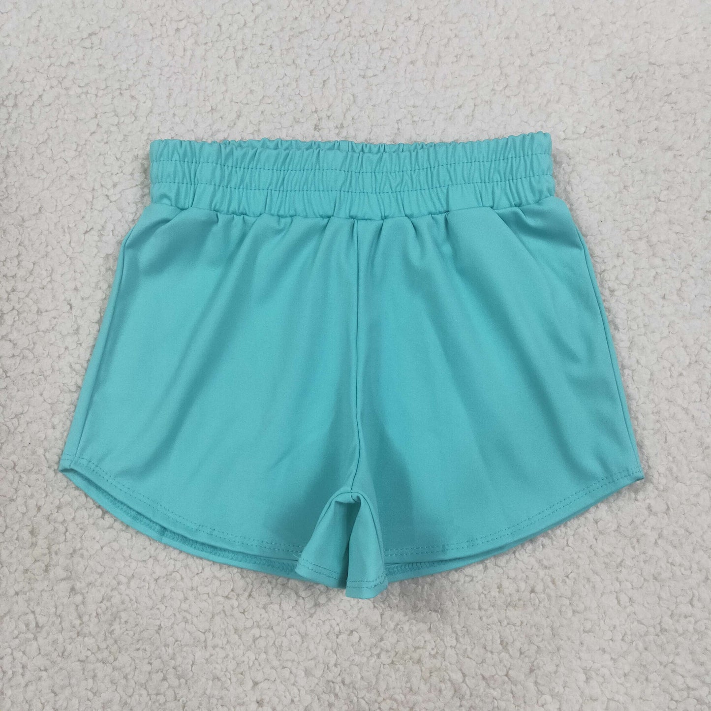 SS0904 RTS NO MOQ （In stock）Aqua kids girls summer yoga active shorts