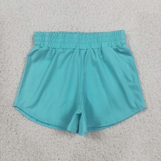 SS0904 RTS NO MOQ （In stock）Aqua kids girls summer yoga active shorts