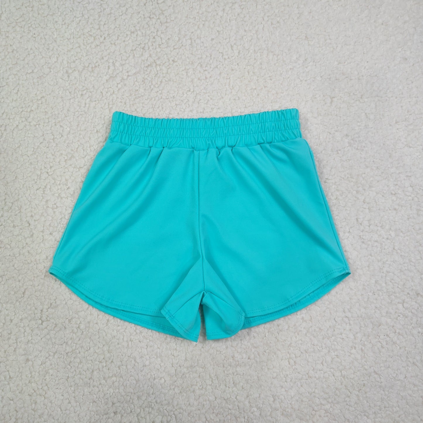 GSSO3771 （GT1640+SS0907） RTS NO MOQ （In stock）Short sleeves mint top shorts kids girls yoga active set