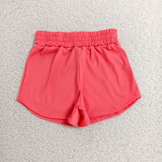 SS0908 RTS NO MOQ （In stock）Peach kids girls summer yoga active shorts