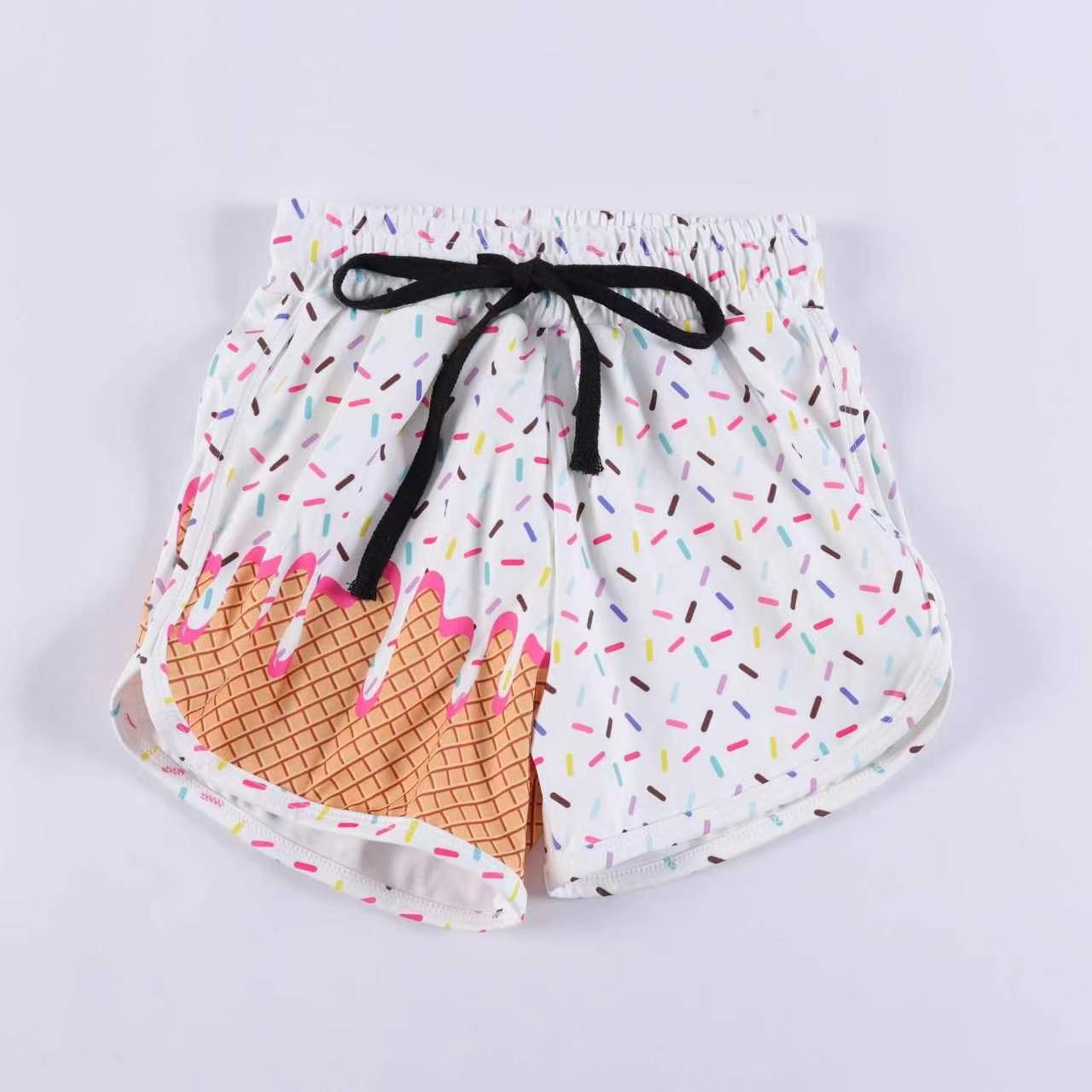 5.5 Pre order No Moq Baby Girls Colorful Sprinkles Drip Team Shorts Bottom