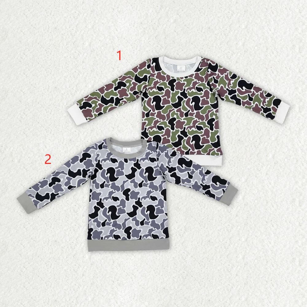 1.16 RTS Sibling Baby Boys Hunting Camouflage Long Sleeve Tee Shirts Tops