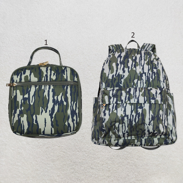 RTS NO MOQ Sibling Baby Kids Camo Print Backpacks Bags Boxes