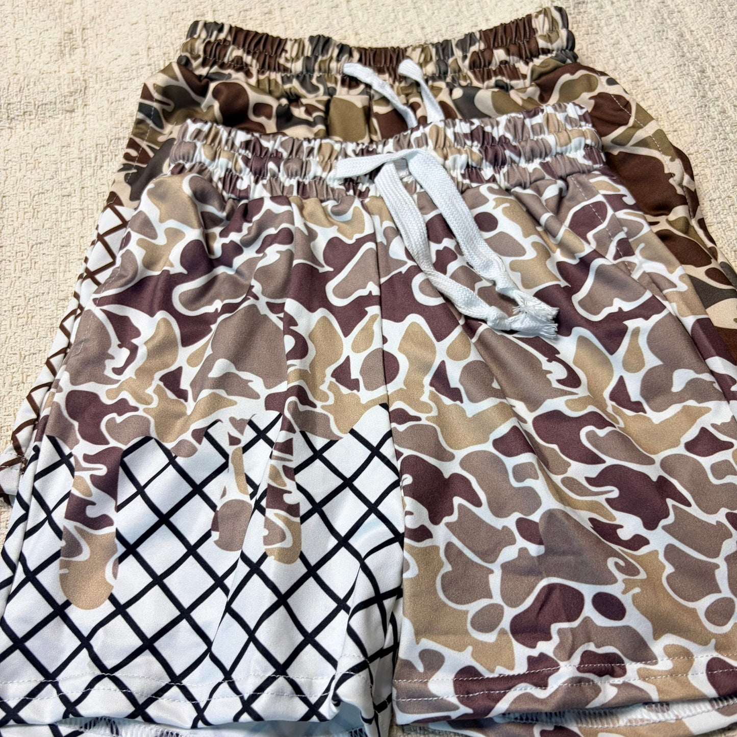 5.5 RST Sibling Baby Boys Camo Drip Pockets Southern Hunting Shorts Bottom