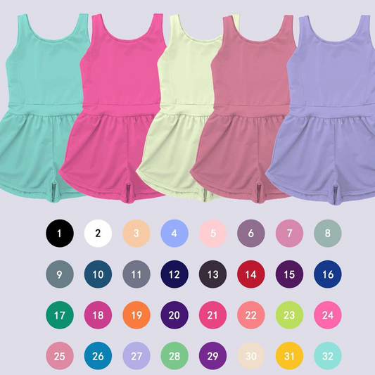 5.19  Pre order Mint Green Sleeveless Jumpsuit for Kids Girls Active Wear Comfortable Lightweight All-Season Fashionable Suit