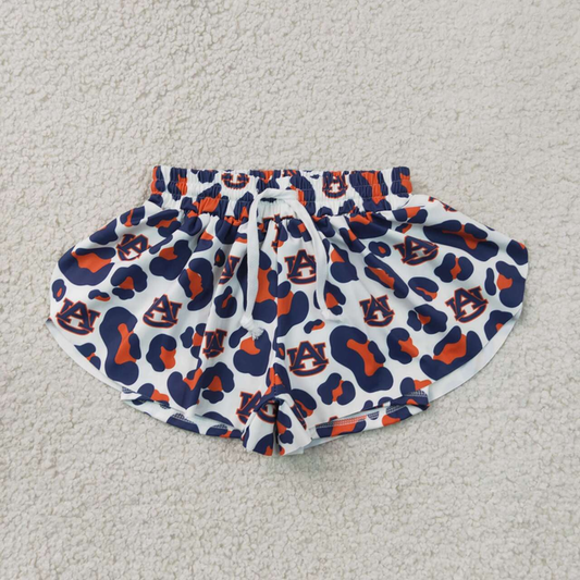 SS0819  RTS NO MOQ （In stock）Leopard kids girls team active summer shorts
