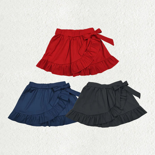 2.2 RTS Sibling Baby Girls Yoga Active Bows Ruffle Skirt Shorts Bottom