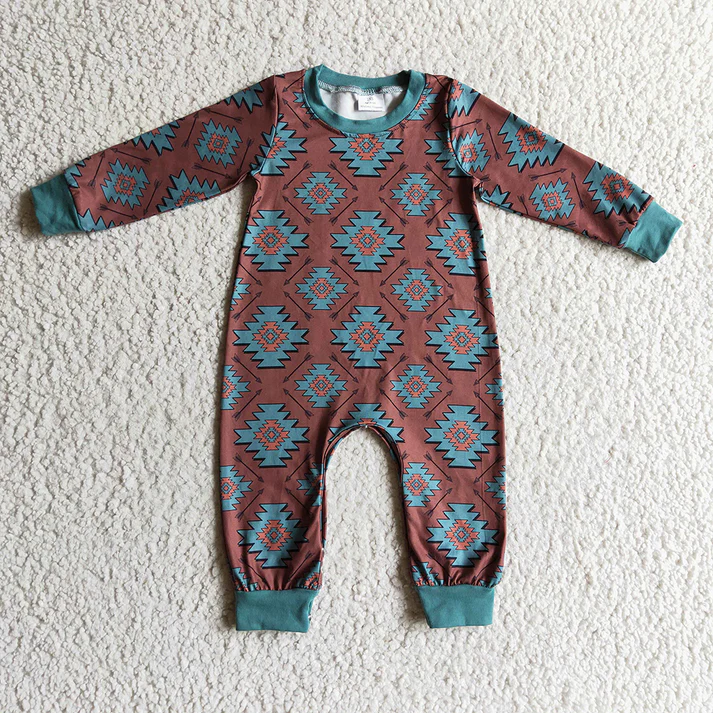 Baby Boys Alpine Yak-Cactus Long Romper