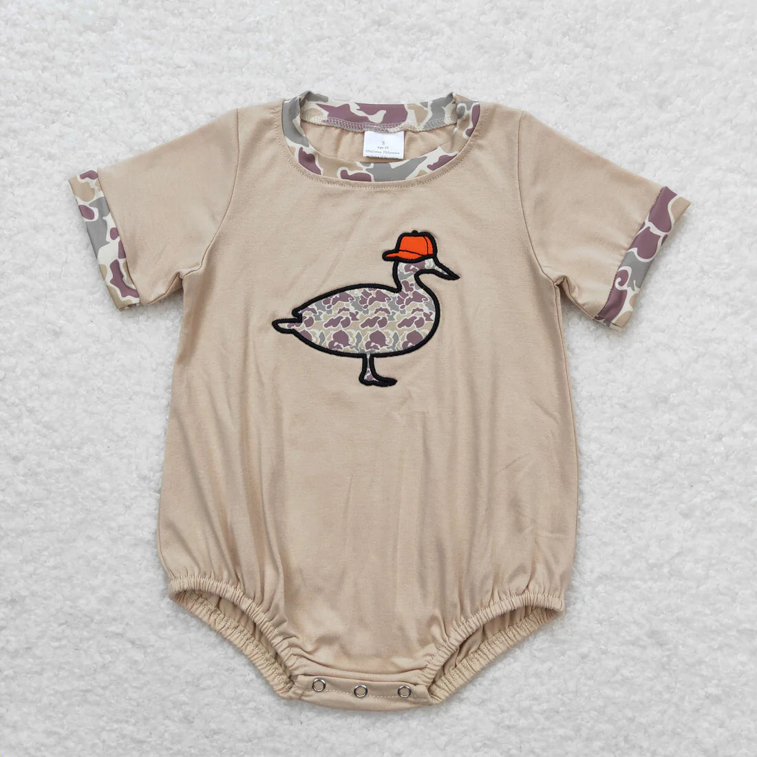USA Warehouse (IN STOCK) SR1403 Baby Boys Summer Romper Baby Infant Boys Camo Duck Short Sleeve Rompers