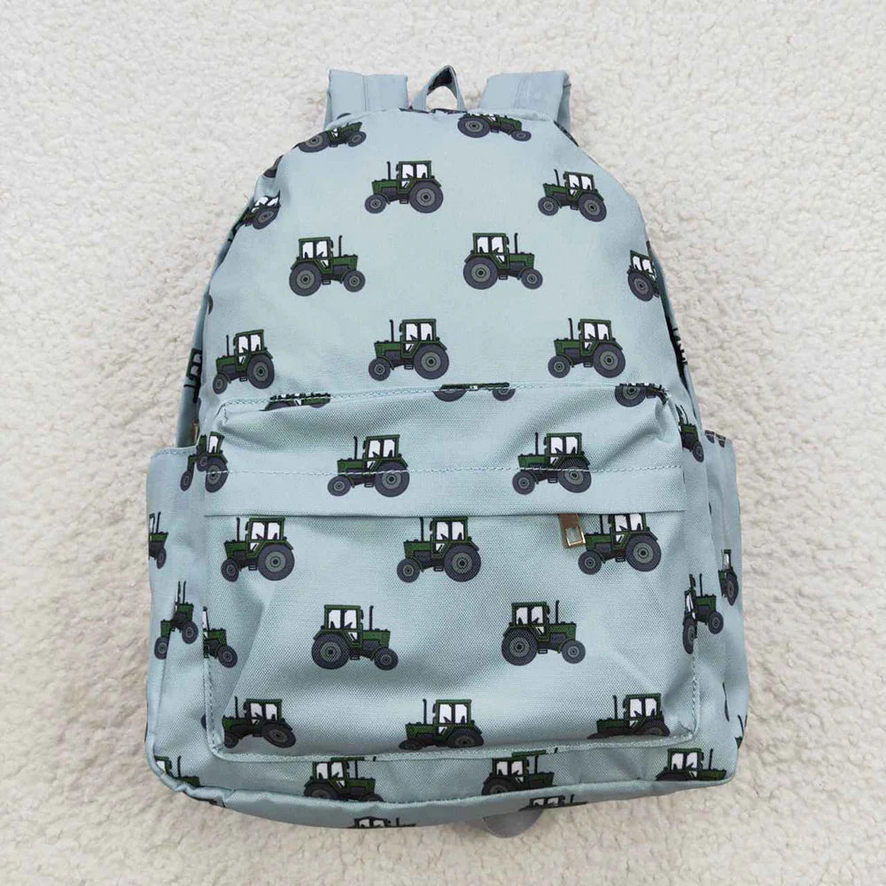 USA Warehouse (IN STOCK) BA0121 Baby Kids Children Green Farm Tractor Back Bags