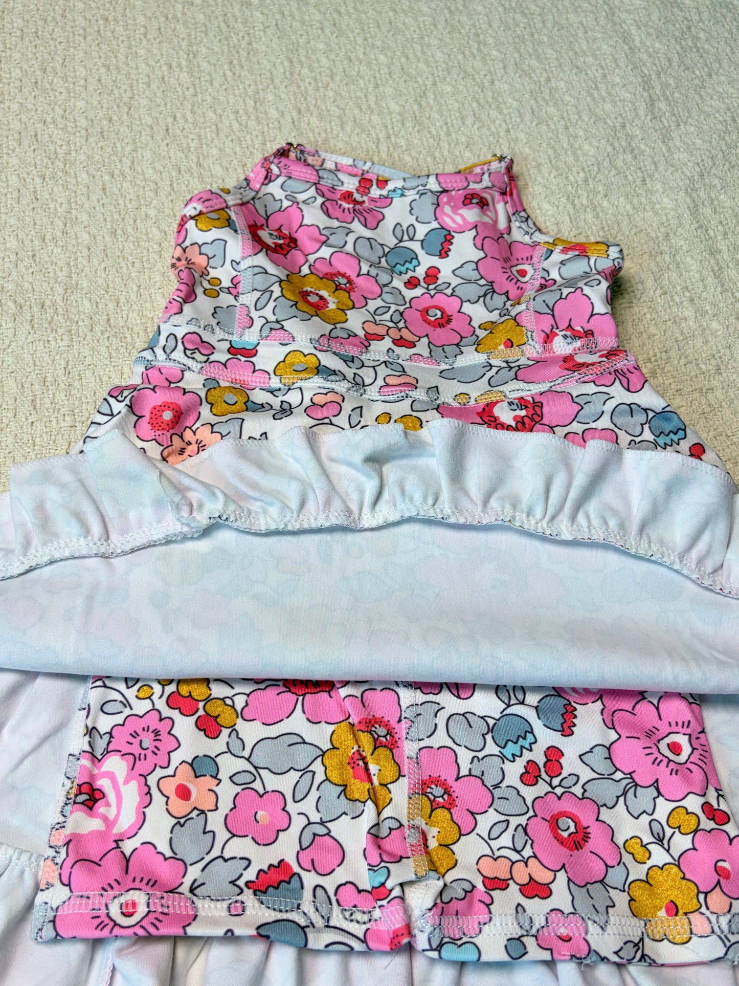 4.30 RST Sibling Straps pink floral ruffle kids girls athletic dresses