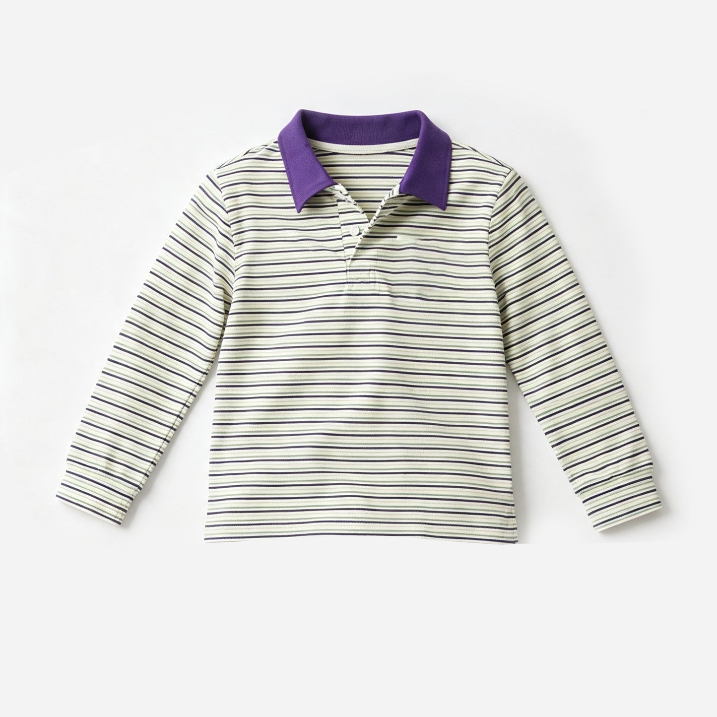 (Preorder new) No moq Girls TKids Striped Polo Dress & Shirt Contrast Collar Long Sleeve Girls Pleated Polo Dress Children Top