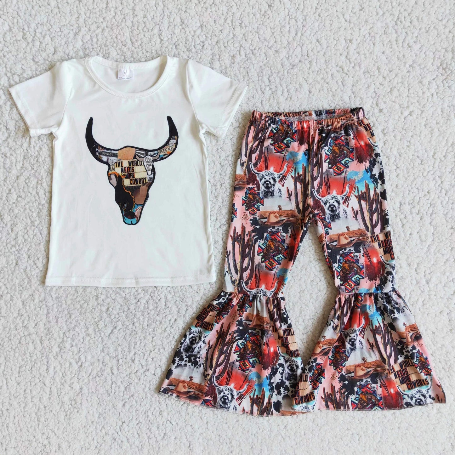 B1-14 Kids girls clothes short sleeve with pants set-promotion $5.5