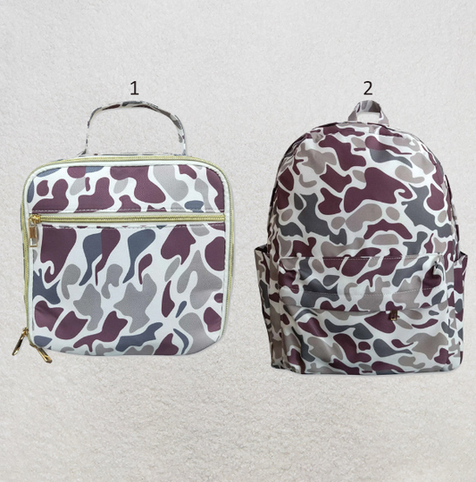 RTS NO MOQ Sibling Baby Kids Camo Hunting Print Backpacks Bags Boxes