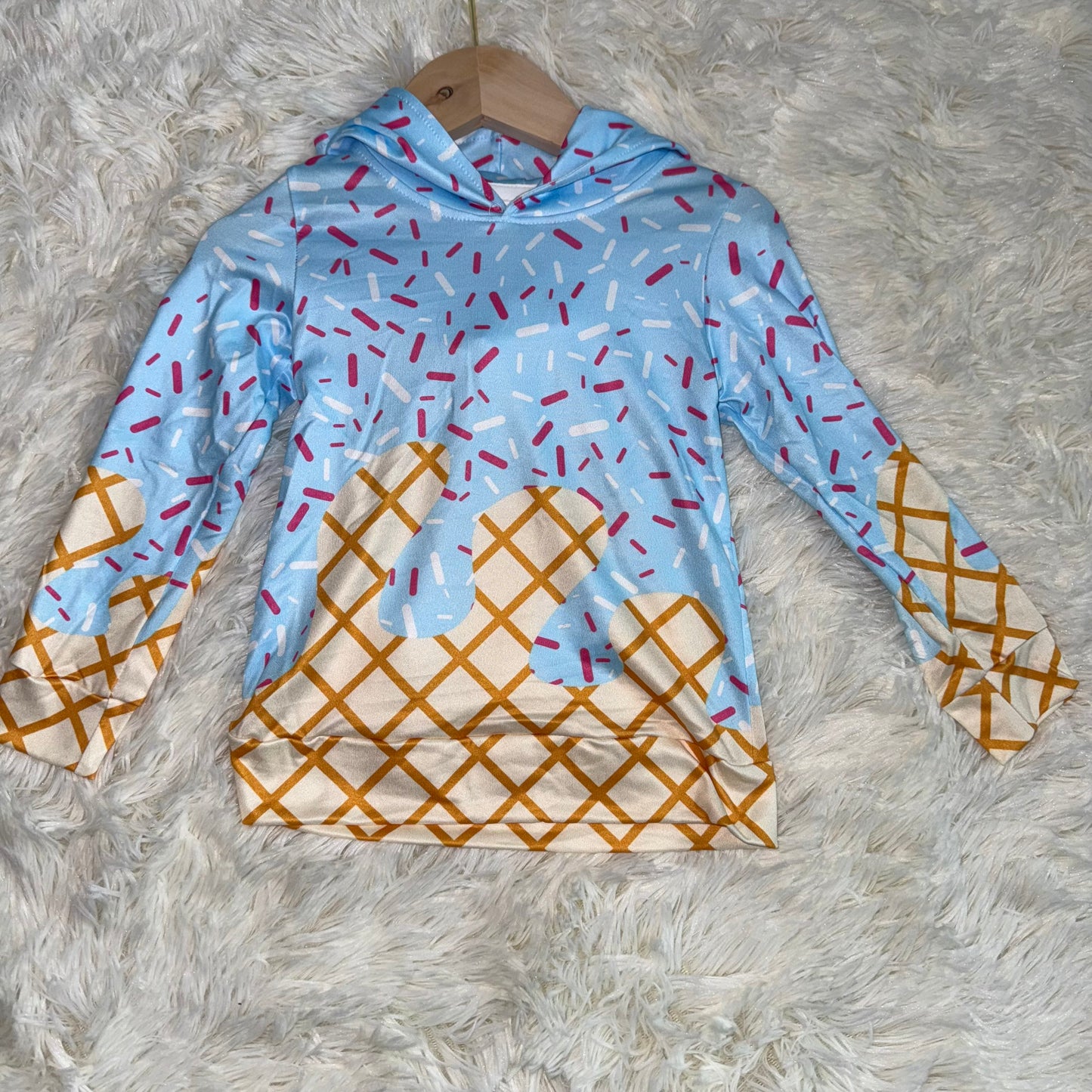 11.12 RST BT1270 Baby Boys Blue Team Sprinkles Drips Long Sleeves Hoodies Tops