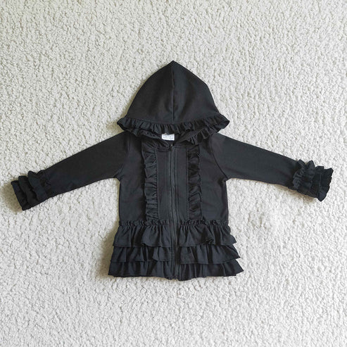 11.29 RST Sibling 4 colors Baby Girls Zip Ruffle Jackets Cardigans Top