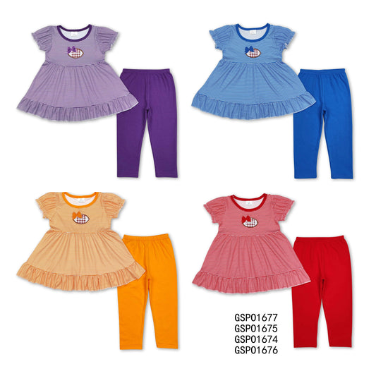 Baby Girls Stripes Football Tunic Legging Clothes Sets