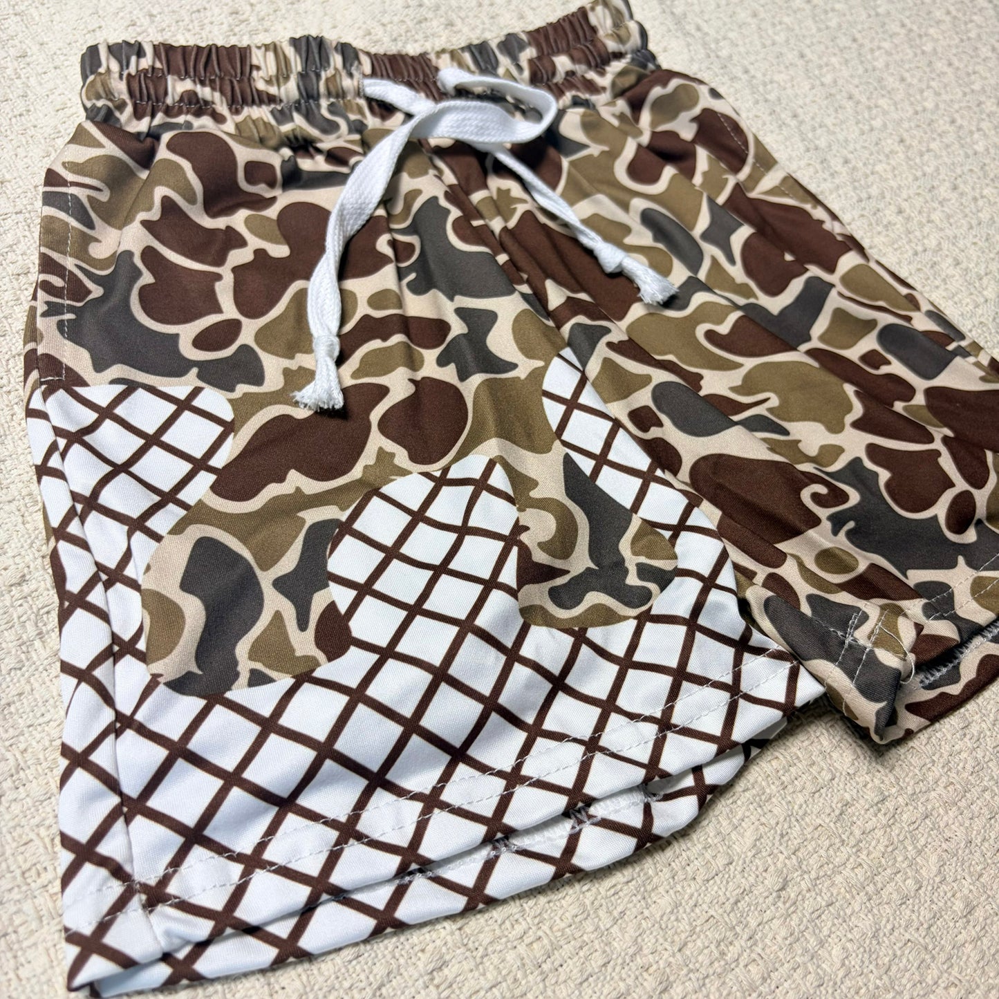 5.5 RST Sibling Baby Boys Camo Drip Pockets Southern Hunting Shorts Bottom