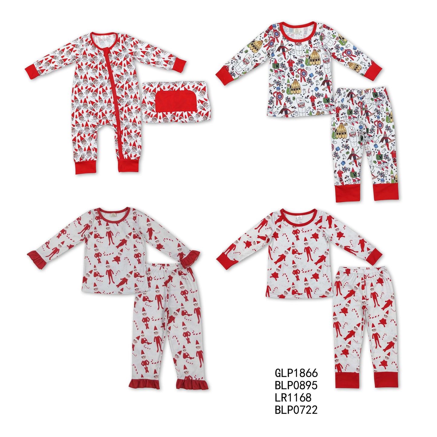 Baby kid Christmas hat figurine red long-sleeved trousers suit & romper
