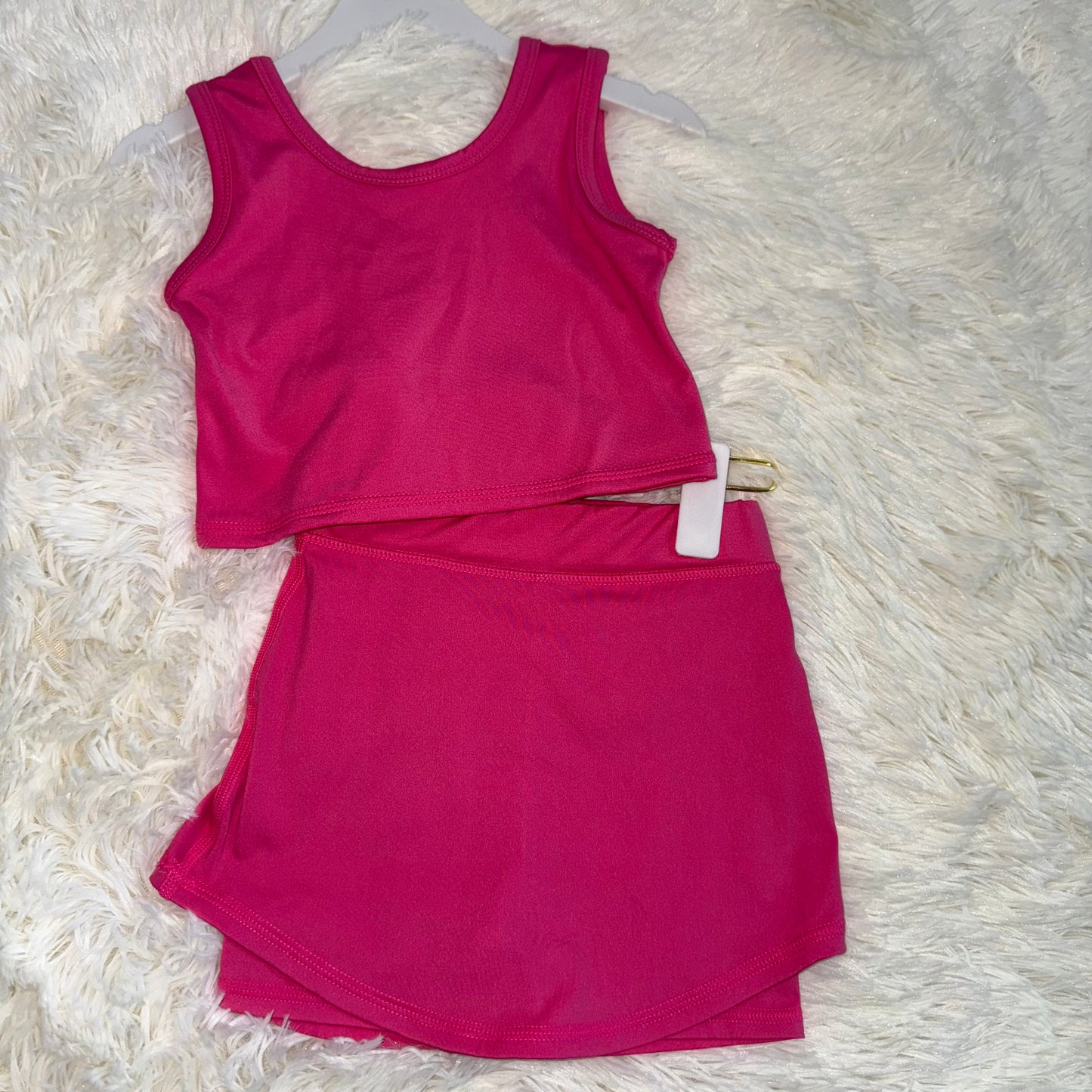 11.14 RST GSD2657 Baby Girls Pink Vest Top Skirts Shorts Bottom Yoga Active Clothes Set