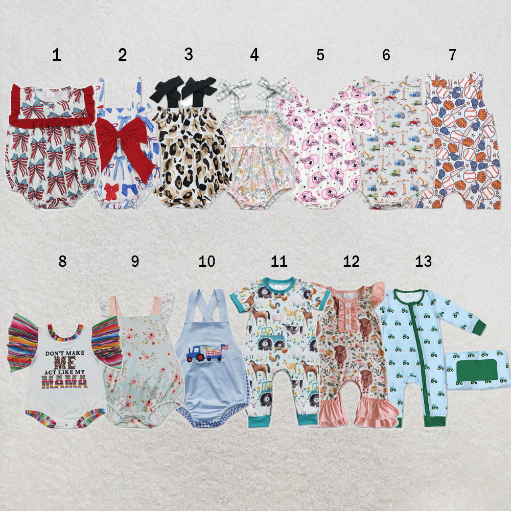 USA Warehouse (IN STOCK) Sibling Baby Kids Short Sleeve Rompers