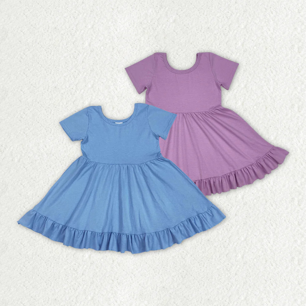 12.10 RST Sibling Baby Girls Cotton Twirl Ruffle Knee Length Dresses