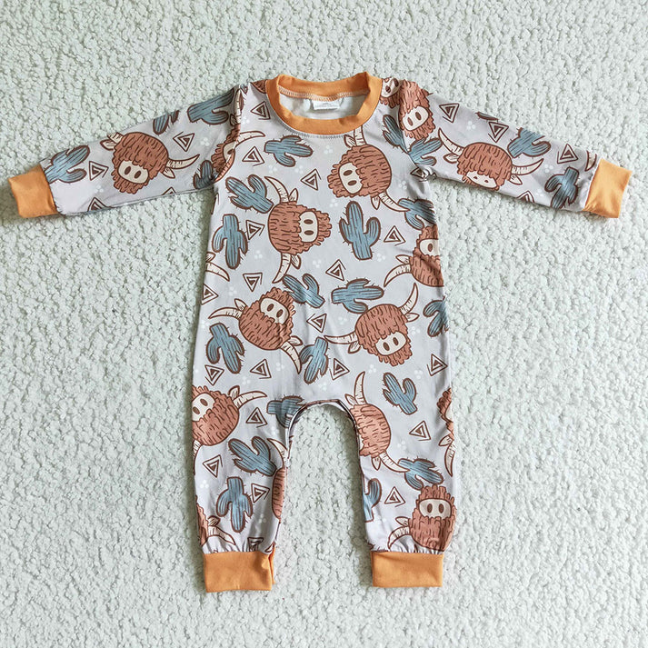 Baby Boys Alpine Yak-Cactus Long Romper