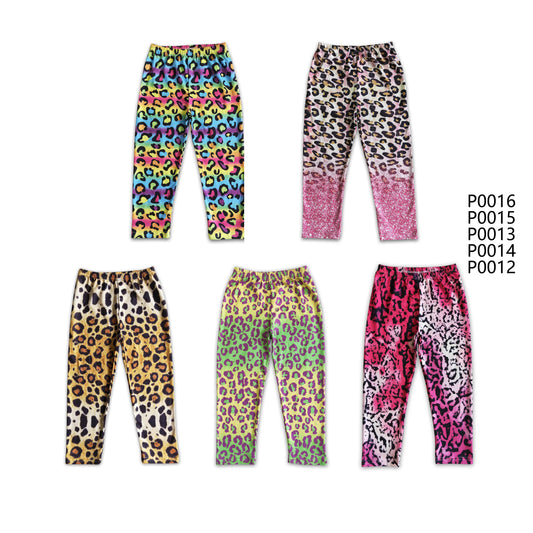 P0016 P0015 P0013 P0014 P0012 Baby Girls Leopard Print Skinny Pants