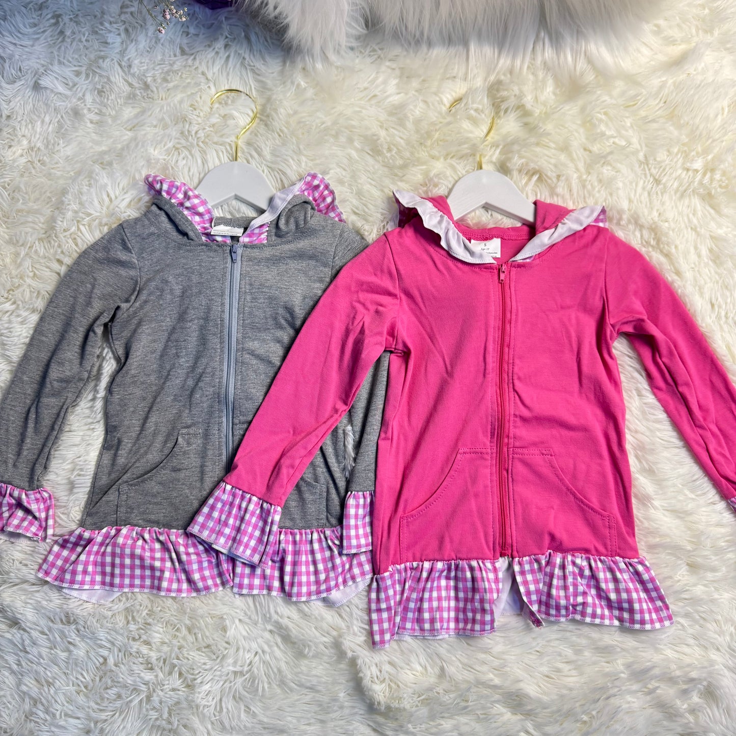 12.3 RST Sibling Baby Girls Hoodie Zip Cardigan Jackets Tops