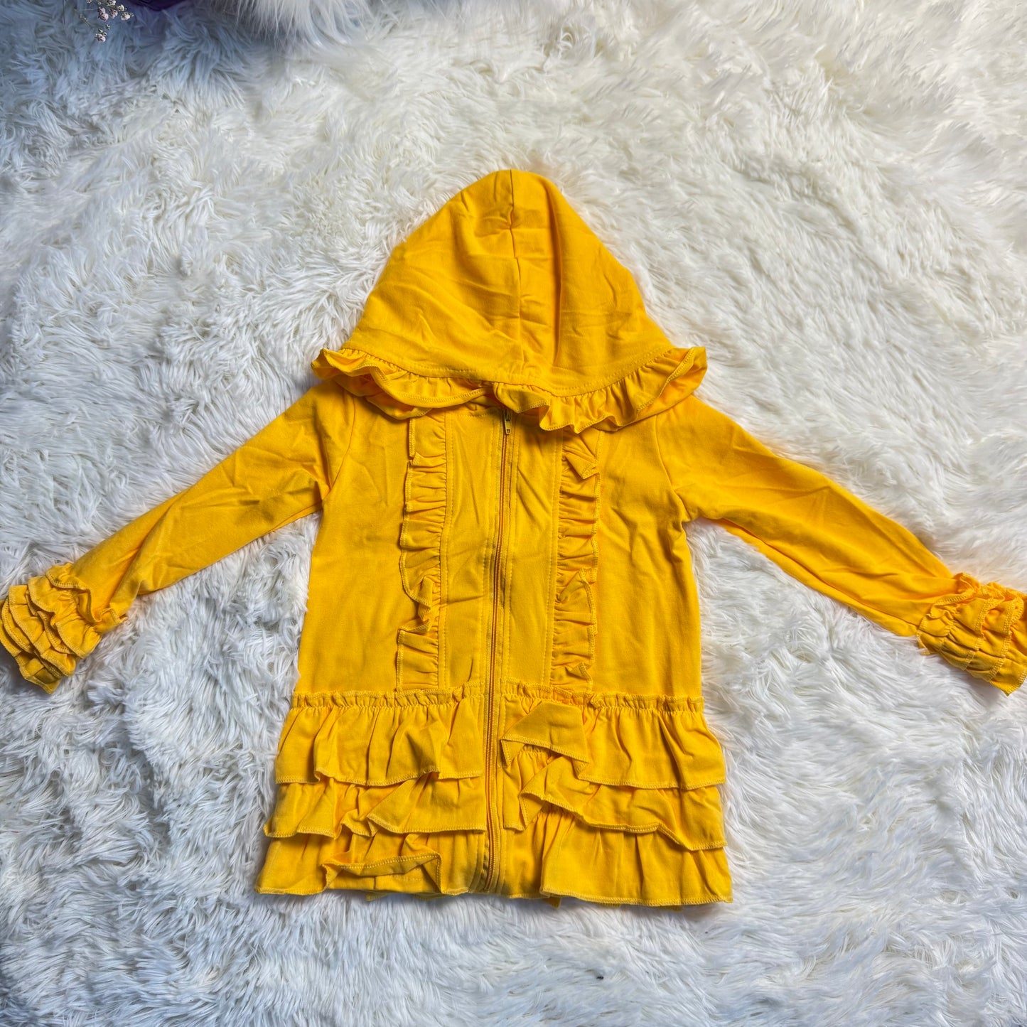 12.3 RST GT0018 Baby girls ruffle mustard jackets cardigans
