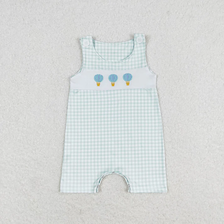White Top Girl's Short Sleeve Shorts Set Hot Air Balloon Print Casual Children's Outfit for Girls