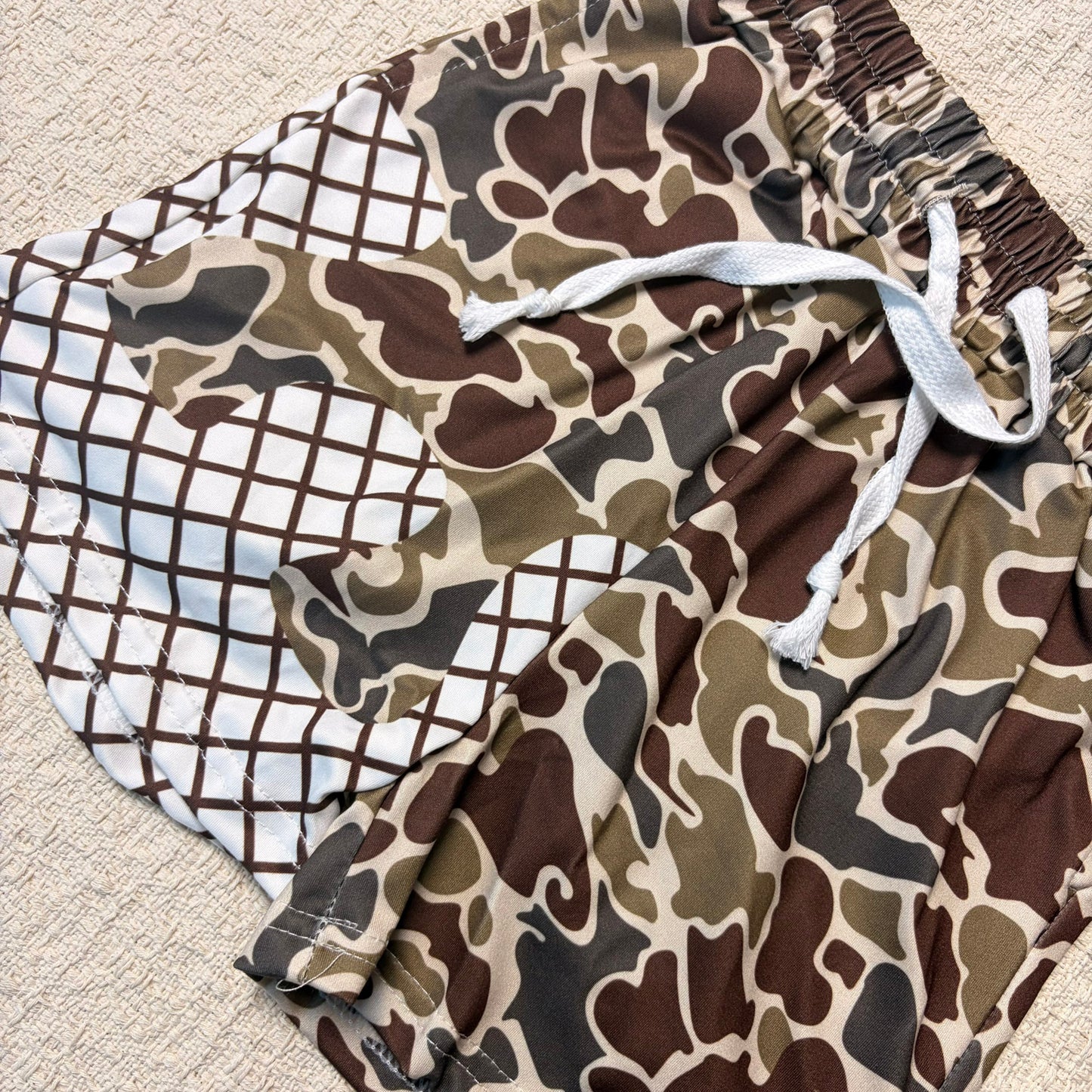 5.5 RST Sibling Baby Boys Camo Drip Pockets Southern Hunting Shorts Bottom