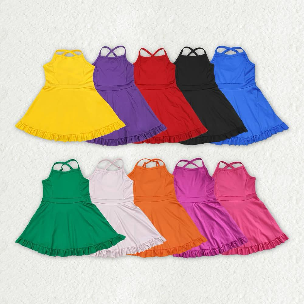 7.10  RTS Sibling Baby Girls Knit Knee Length Active Wear Athletic Dresses