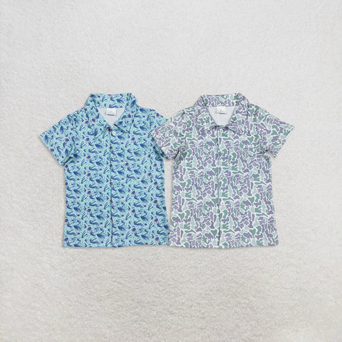 9.27 RTS Sibling Baby Boys Western Camo Floral Button Shirts Top
