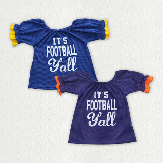 10.3 RTS Sibling Baby Girls Team Sports Football Jersey Shirts Tops