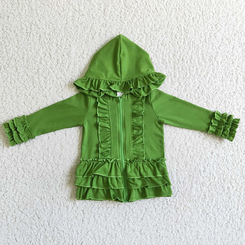 11.29 RST Sibling 5 colors Baby Girls Zip Ruffle Jackets Cardigans Top