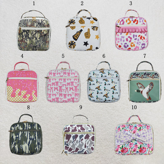 USA Warehouse (IN STOCK) Sibling Baby Kids Floral Bow Print Thermal Lunch Bags Boxes