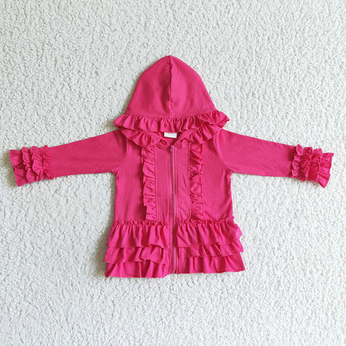11.29 RST Sibling 5 colors Baby Girls Zip Ruffle Jackets Cardigans Top