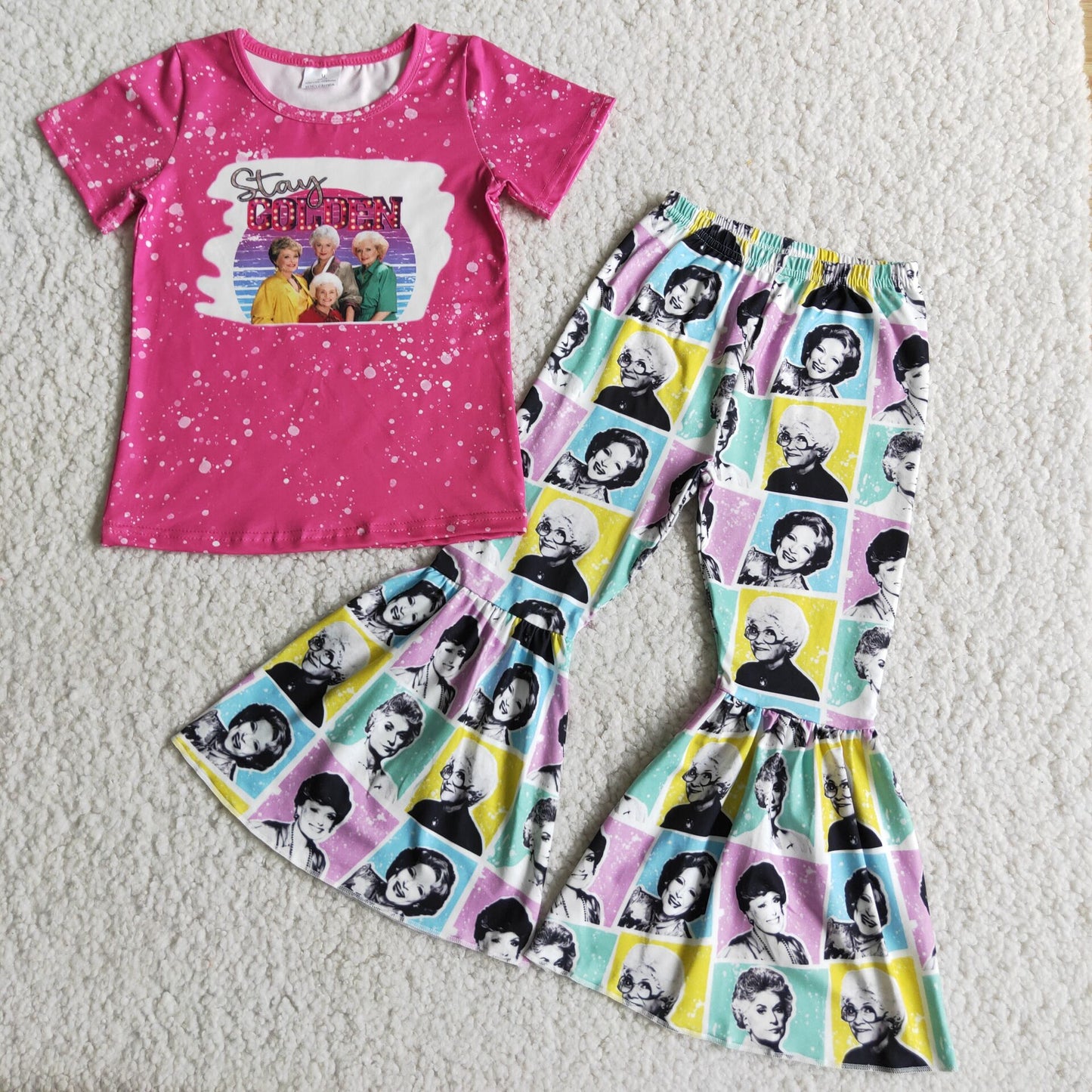 E4-13 Baby Girls cartoon women bell sets