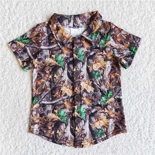E11-15 Baby Boys Camo Print Summer Shirts