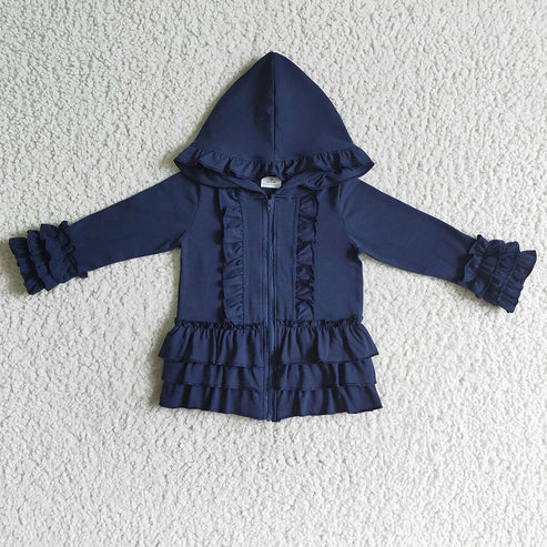 11.29 RST Sibling 5 colors Baby Girls Zip Ruffle Jackets Cardigans Top