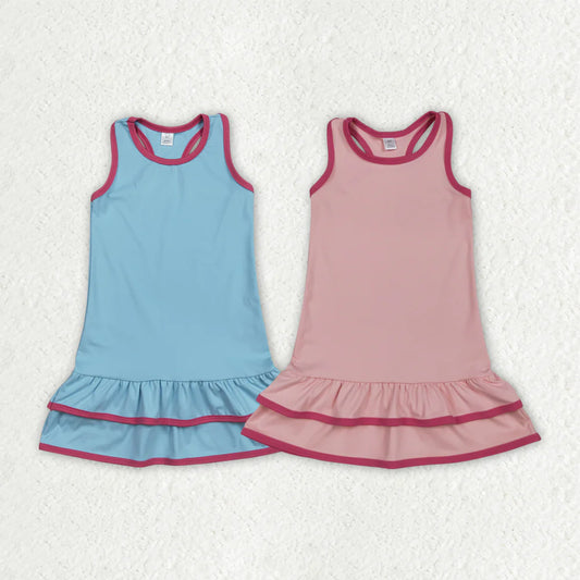 10.2 RST Sibling Baby Girls Sleeveless Yoga Knee Length Dresses