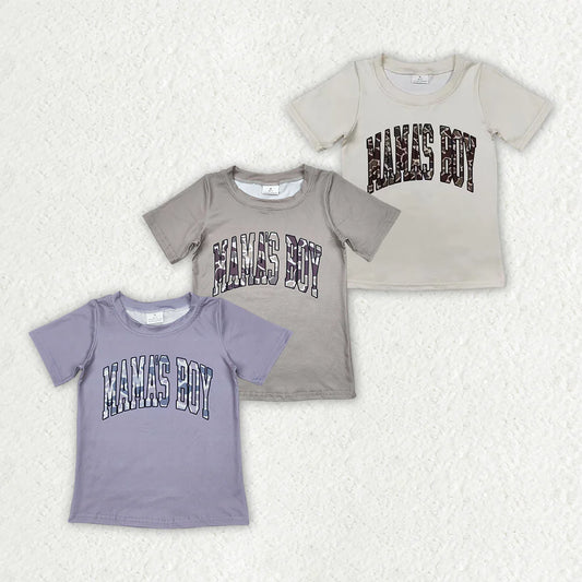 11.10 RST Sibling Baby Boys Mama's Boy Camouflage Short Sleeve Tee Shirts Tops