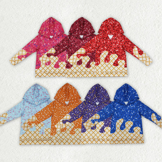 10.1 RTS 7 Colors Sibling Baby Kids Long Sleeves Team Sprinkles Drips Hoodies Tops