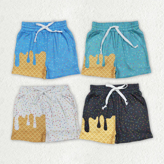 10.2 RTS Sibling 4 Colors Baby Boys Ice Cream Drip Sprinkles Summer Shorts Bottoms
