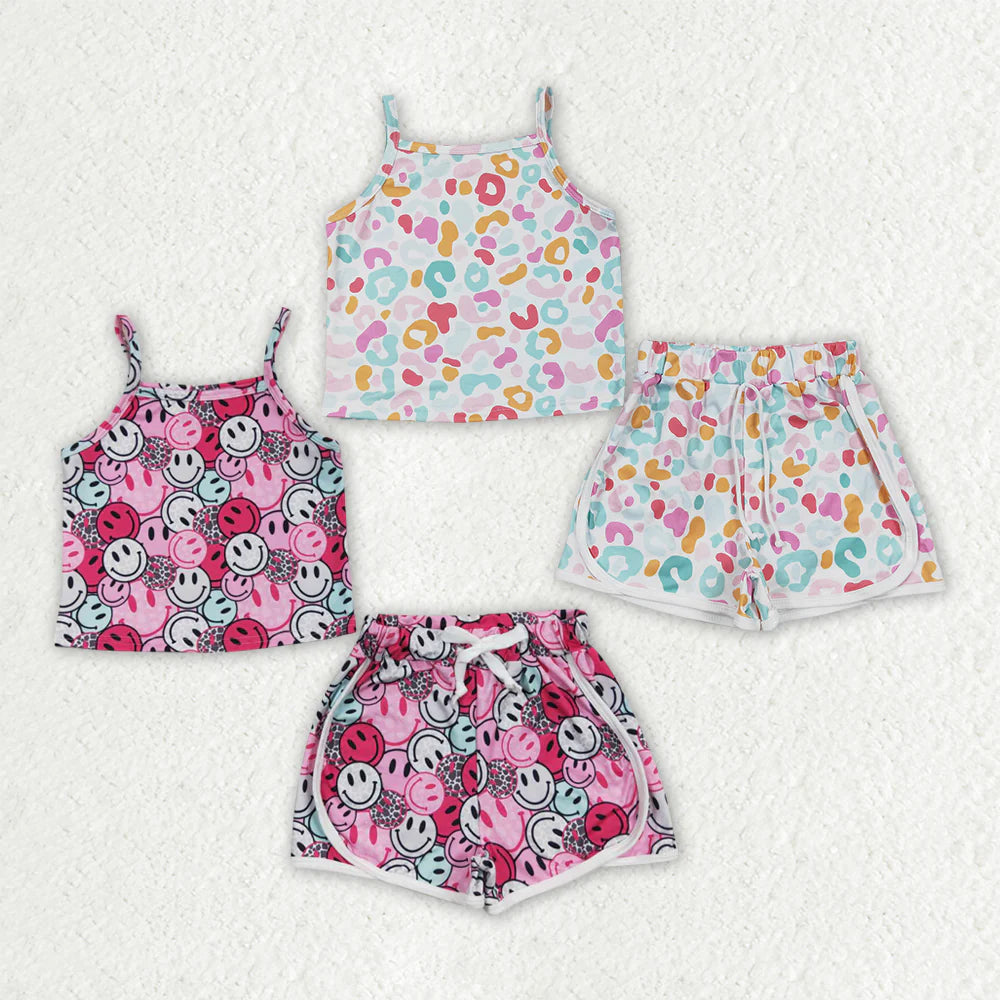 11.15 RTS Sibling Baby Girls Summer Straps Shirts Shorts Clothes Sets