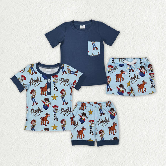 12.10 RTS Sibling Baby Boys Toys Short Sleeve Shirt Shorts Pajamas