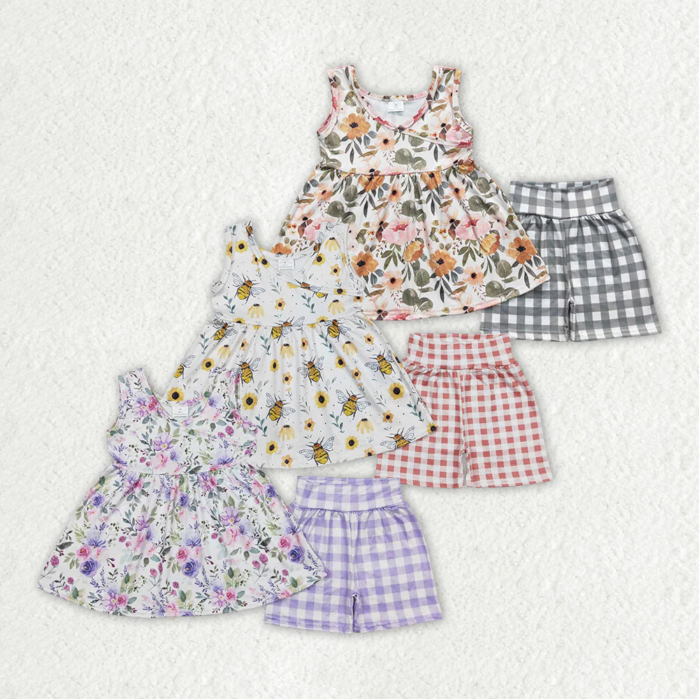 12.17 RTS Sibling Baby Girls Summer Tunic Top Shorts Clothes Sets