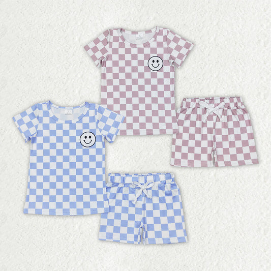 12.25 RTS Sibling Baby Boys Short Sleeve Smile Top Shorts Clothes Sets
